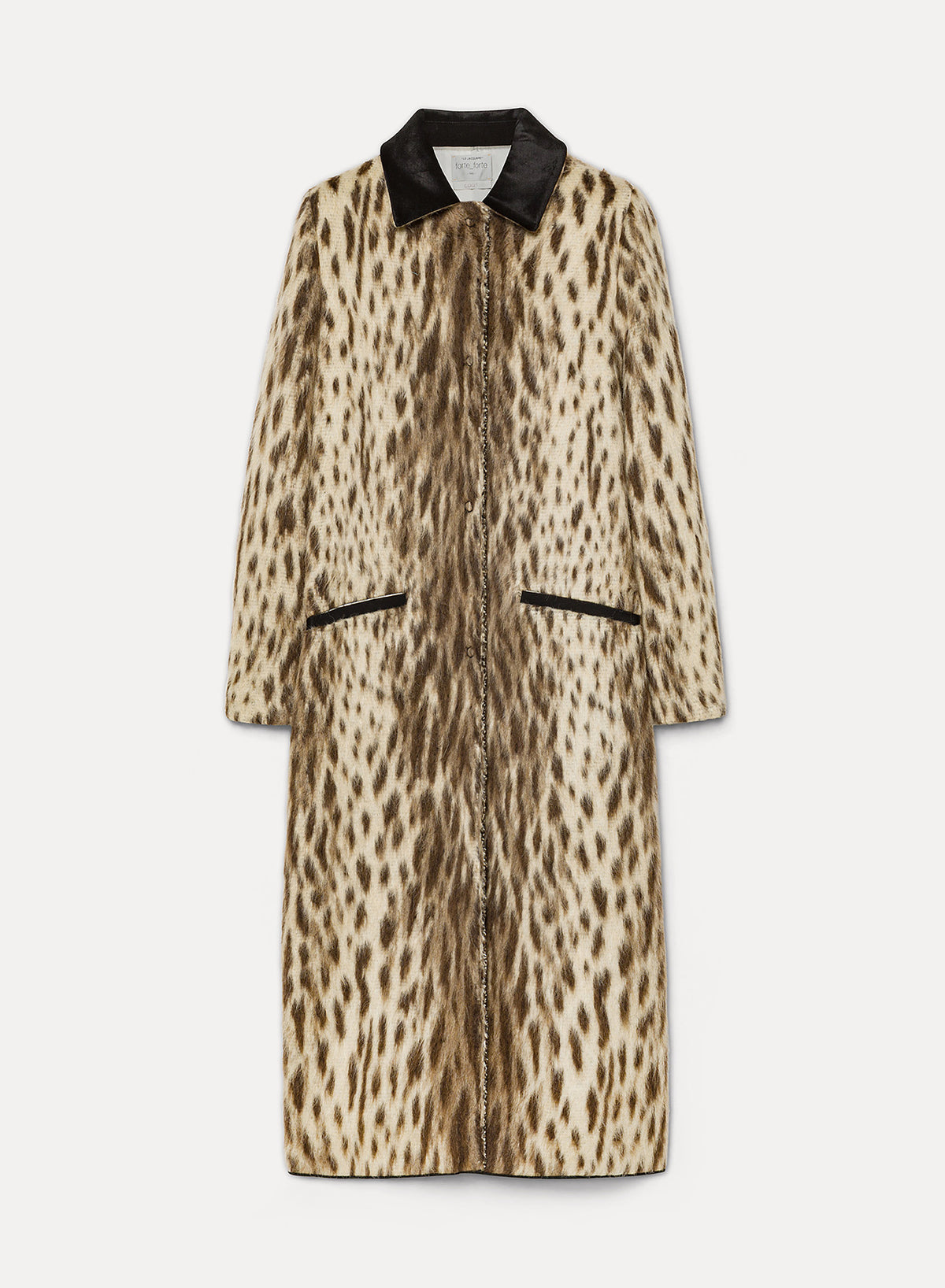 cappotto lungo jacquard "royal leopard" - "royal leopard" jacquard long coat