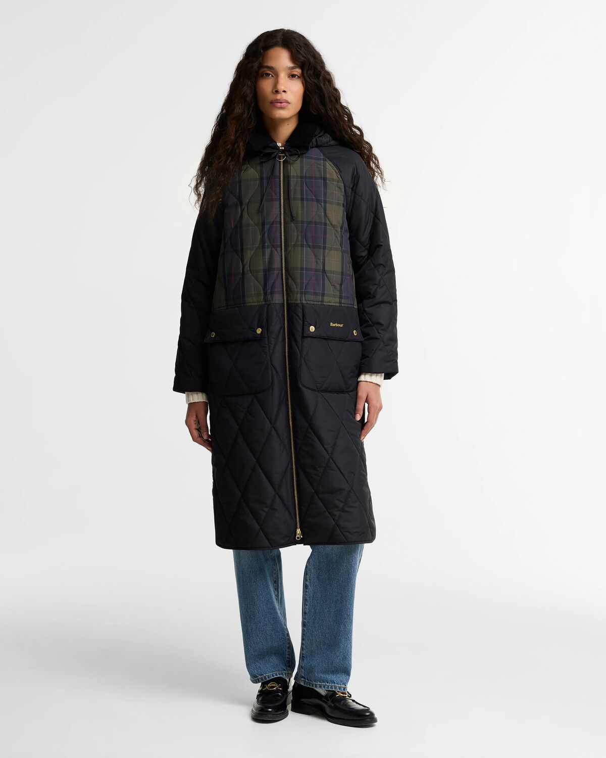 osbourne checked quilted jkt<BR/> 
