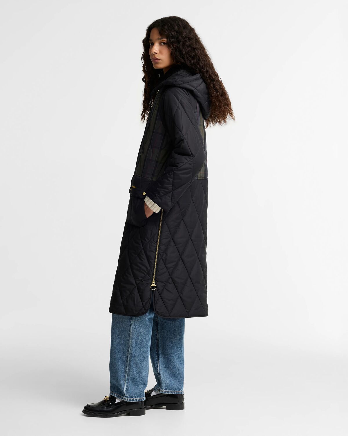 osbourne checked quilted jkt<BR/> 