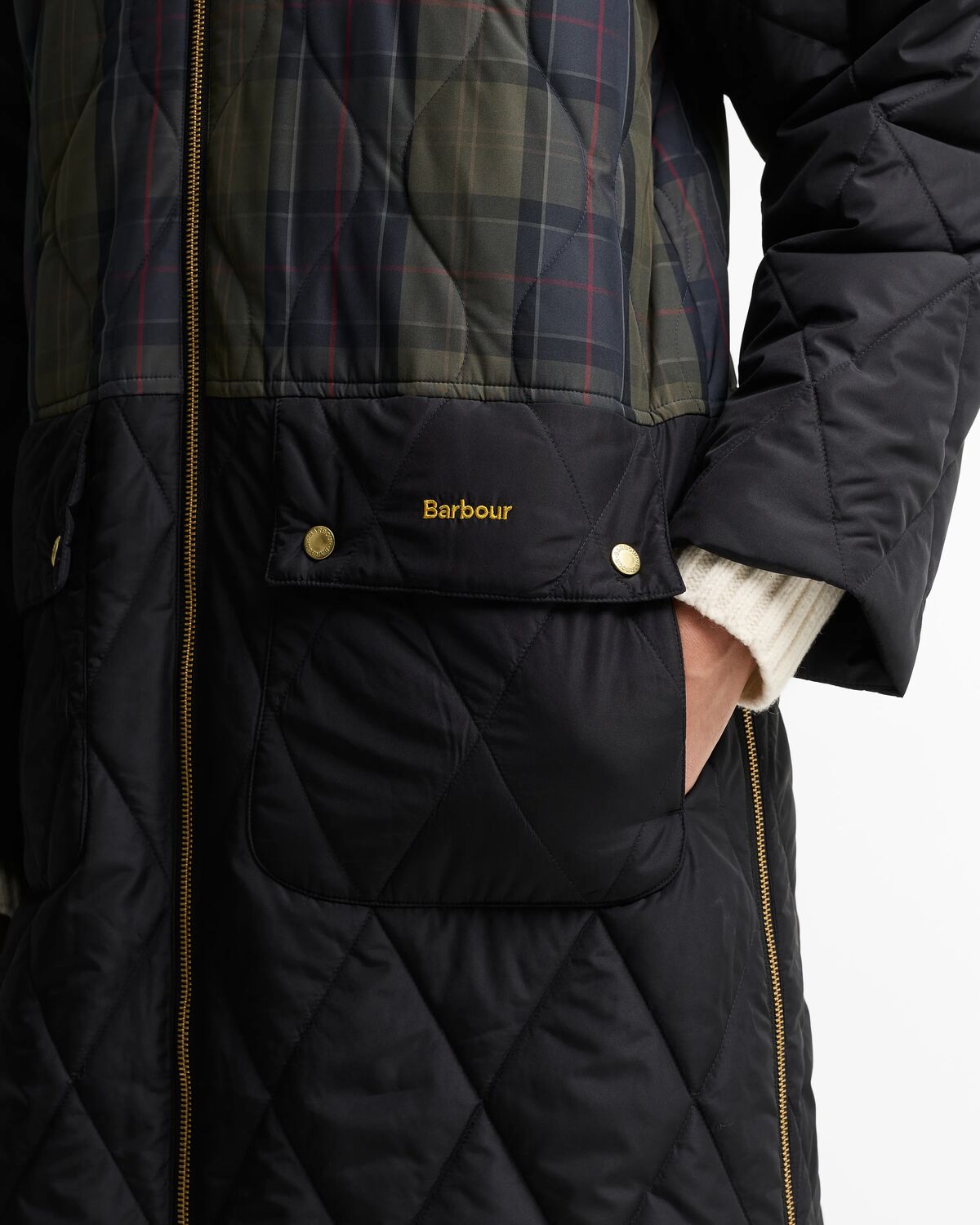 osbourne checked quilted jkt<BR/> 