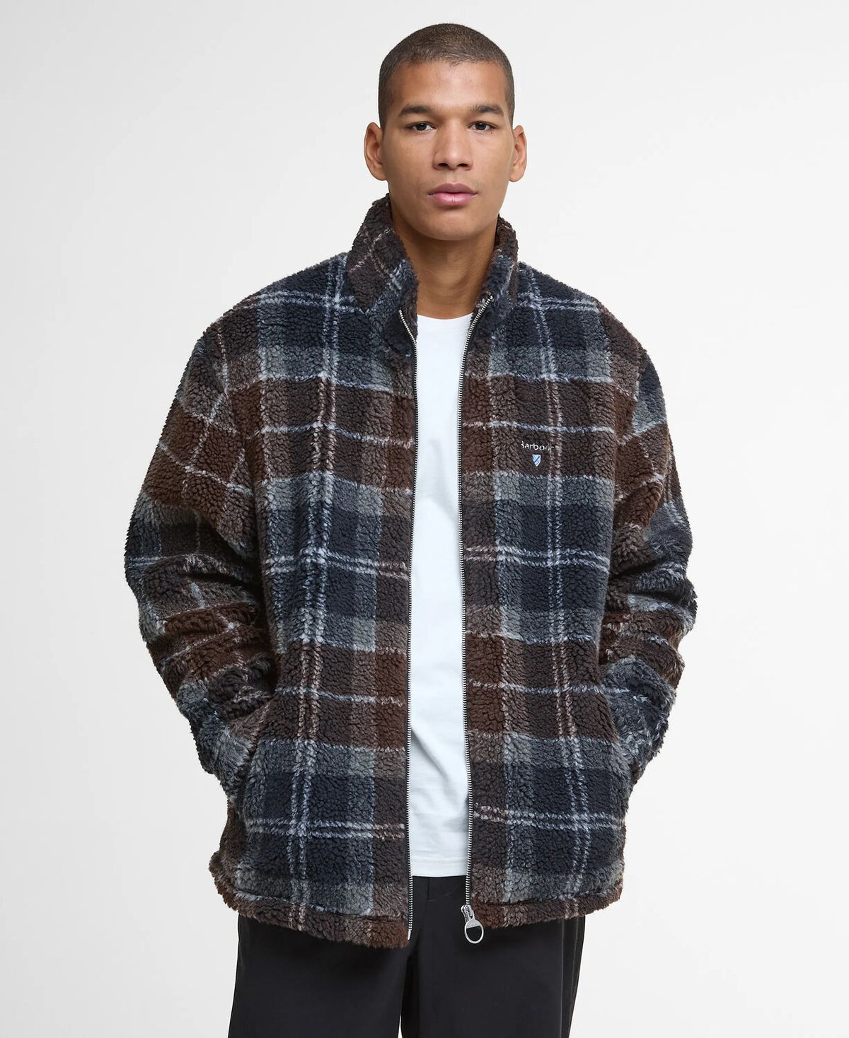 tartan fleece zip through<BR/> 