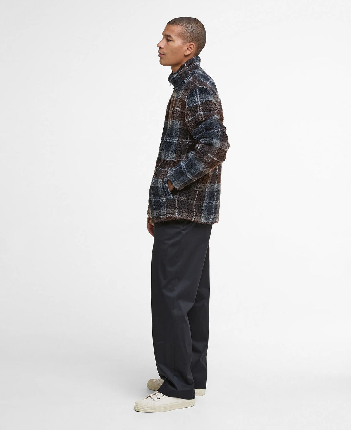 tartan fleece zip through<BR/> 
