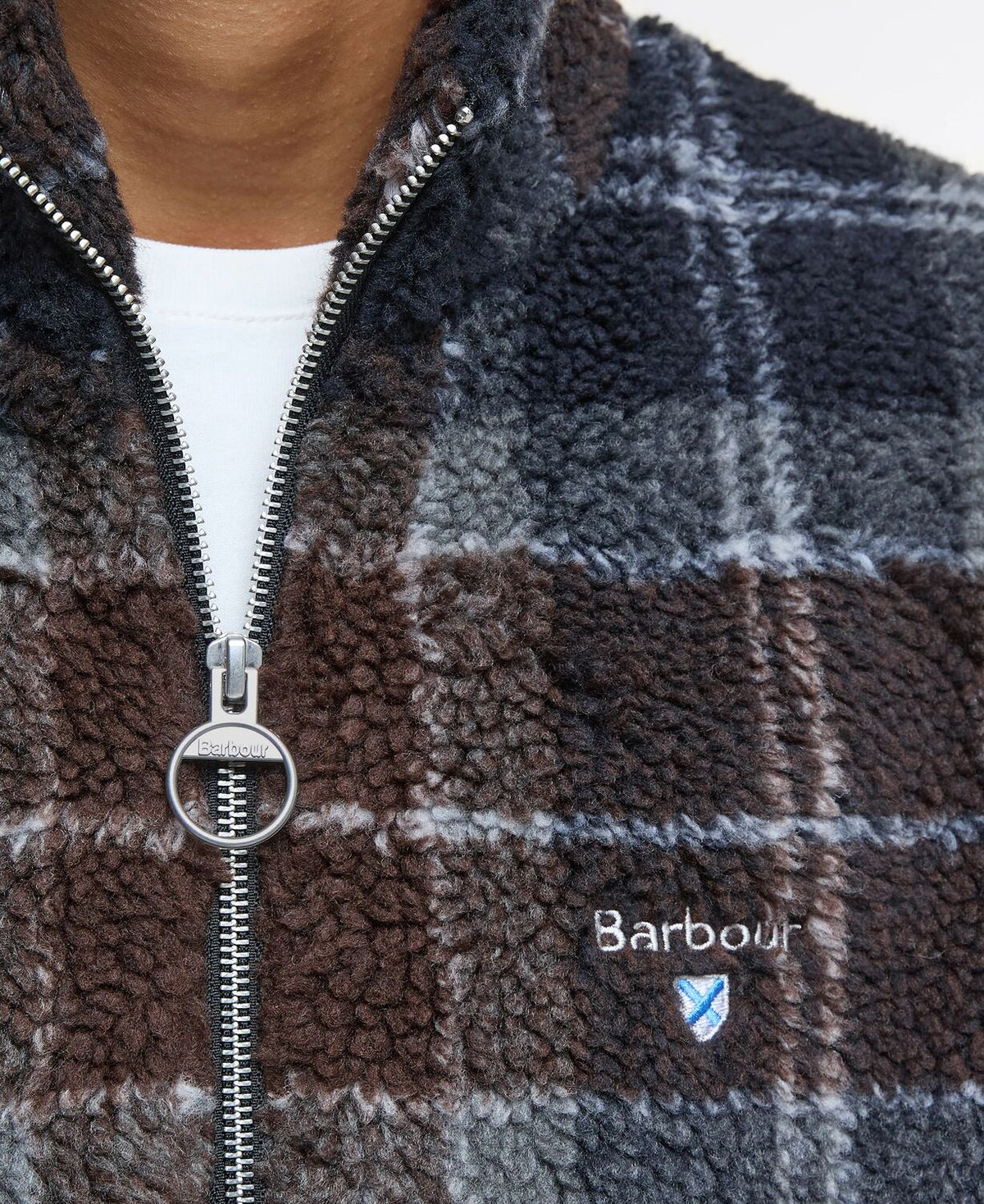 tartan fleece zip through<BR/> 