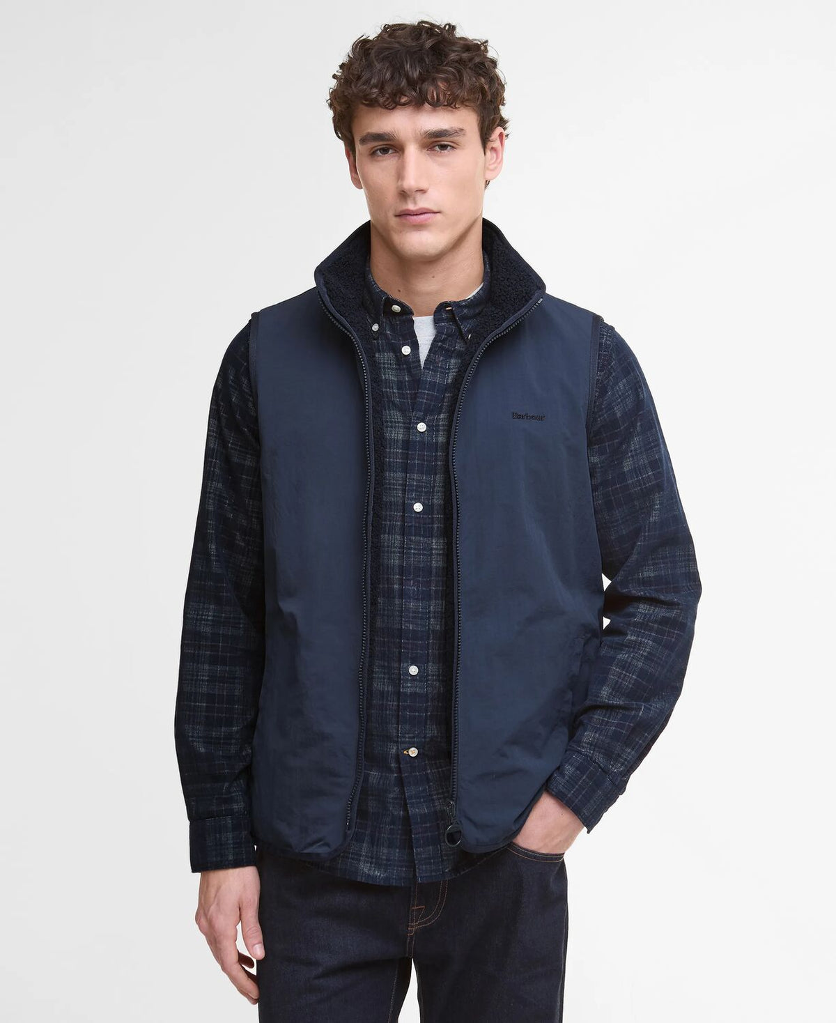 reversible fleece gilet 