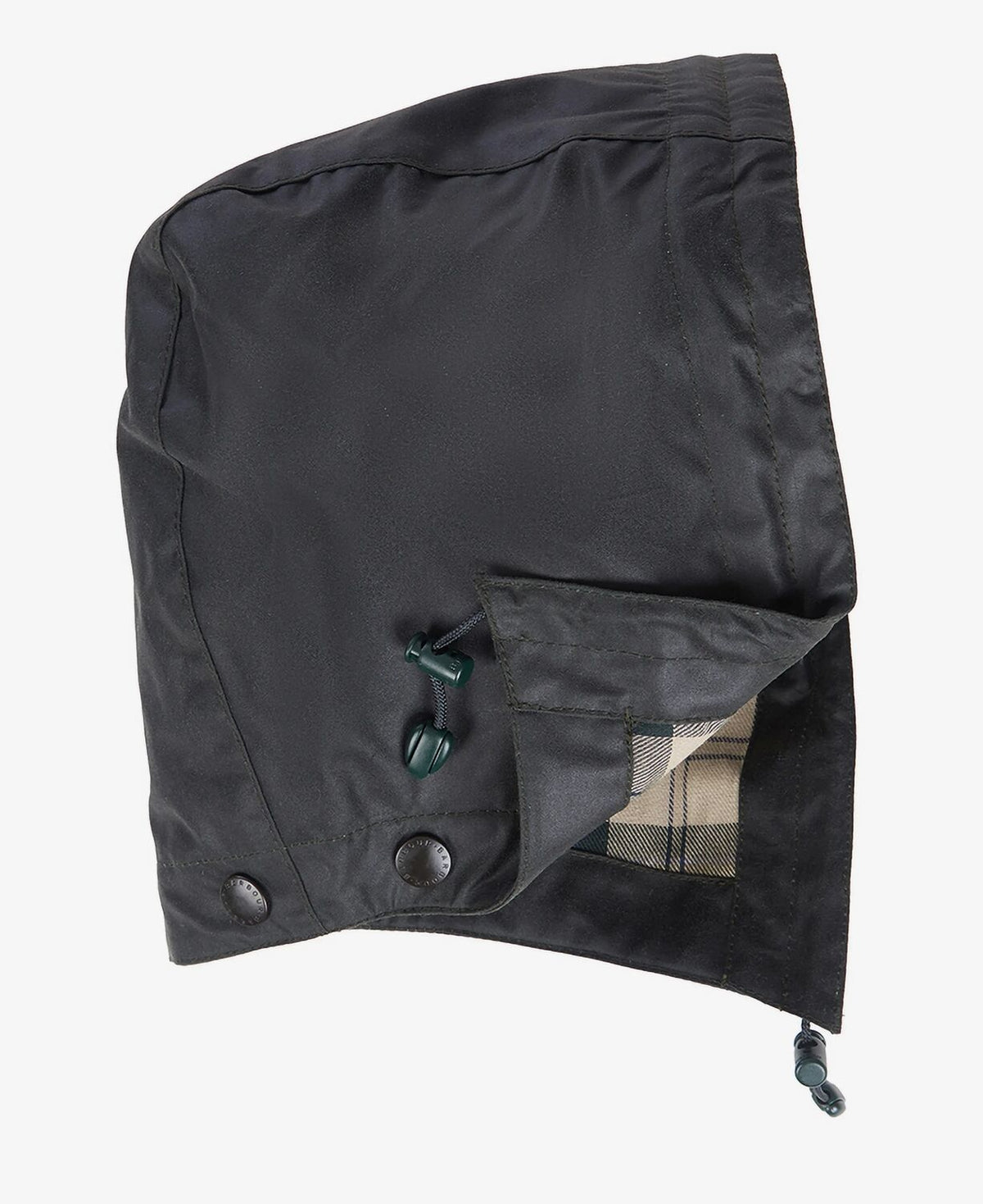 waxed cotton hood<BR/> 