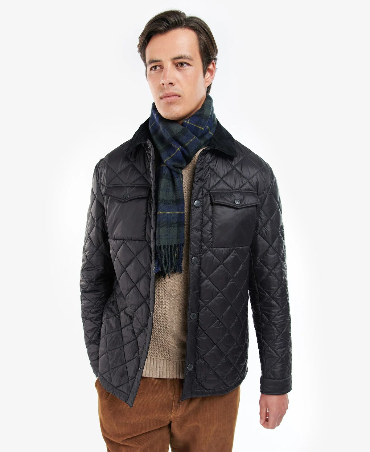 tartan lambswool scarf<BR/> 