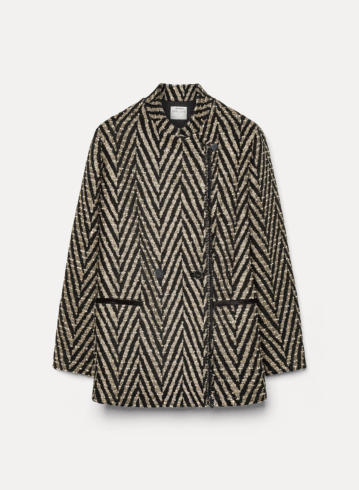 chevron jacquard overzised jacket<BR/> 