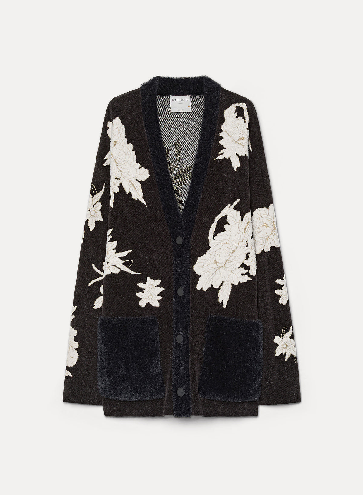 "the lotus"chenille jacquard cardigan 