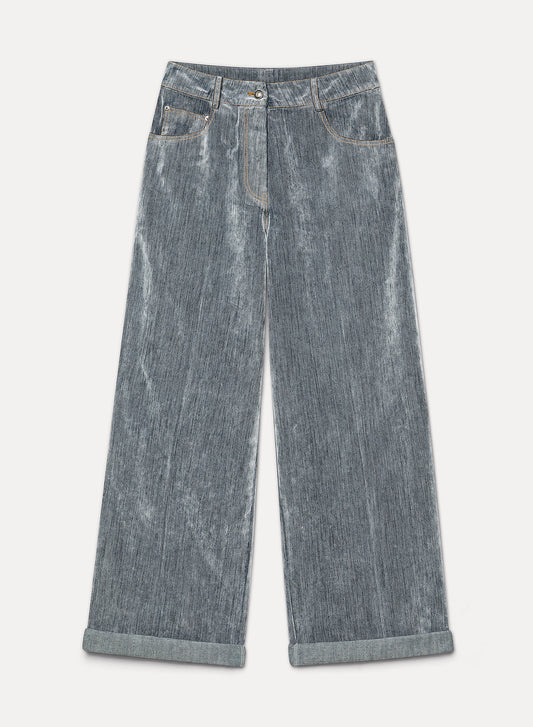 pantalone 5 tasche denim flock - flock denim 5 pockets pants 