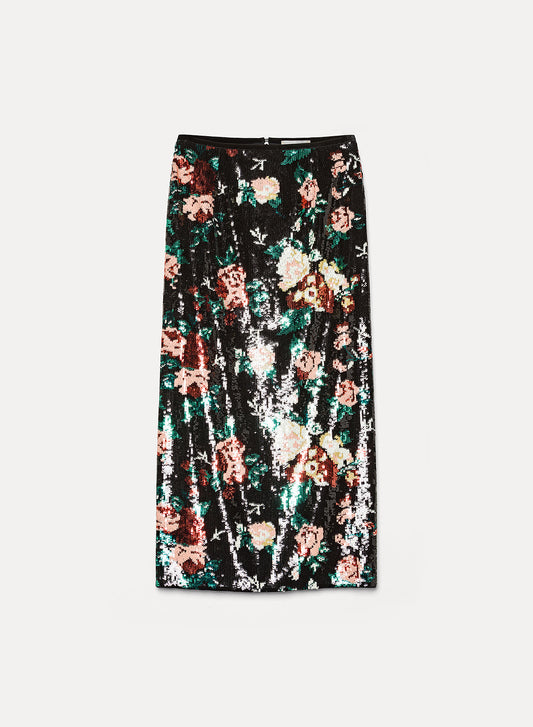 gonna tubino chic pailettes "the queen's garden" - "the queen's garden" sequins chic pencil skirt 