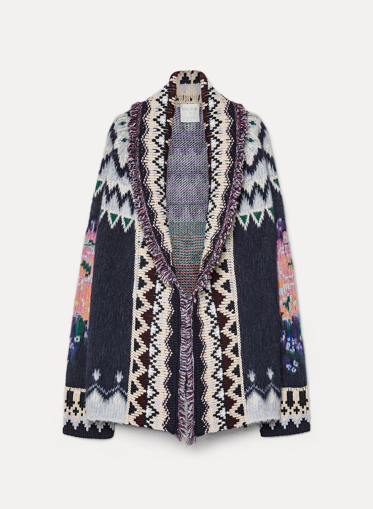 giacca over jacquard "the highlands garden" - "the highlands garden" jacquard oversized sweater 