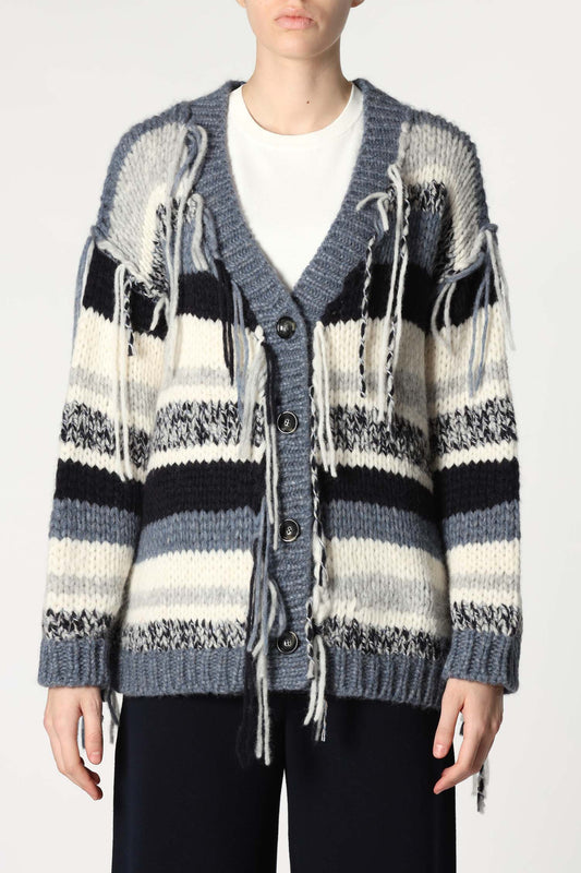 cardigan ml riga irregolare 