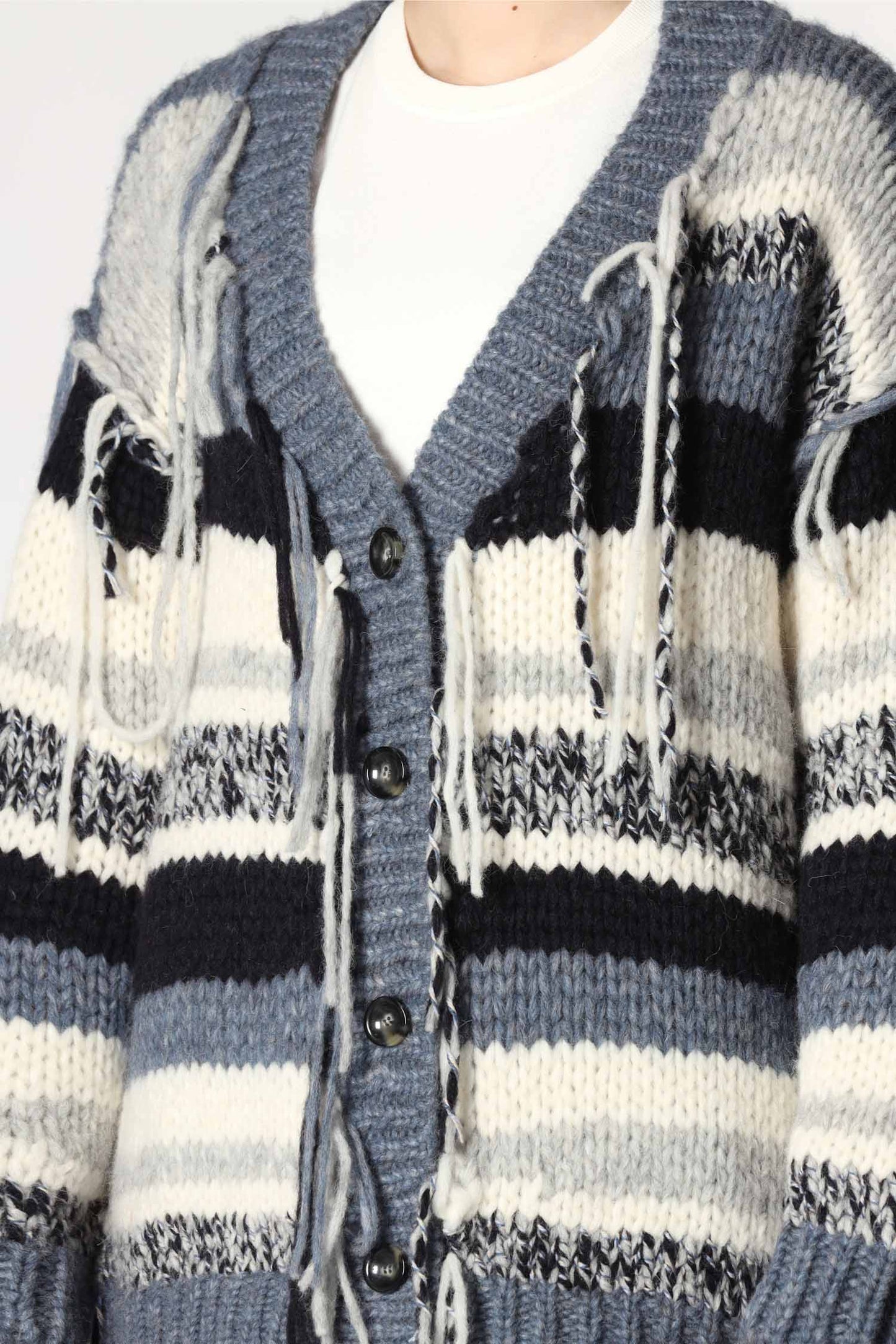 cardigan ml riga irregolare 