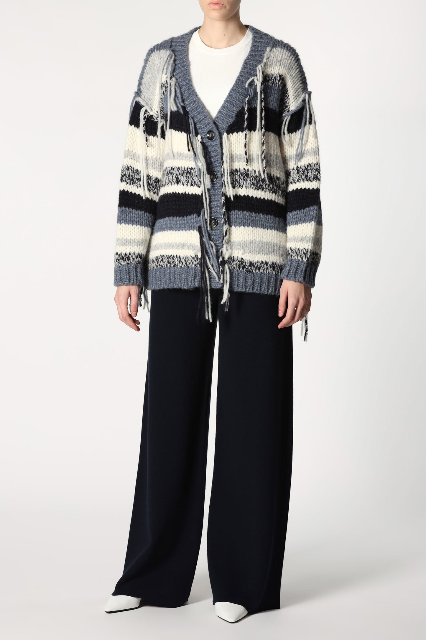 cardigan ml riga irregolare 