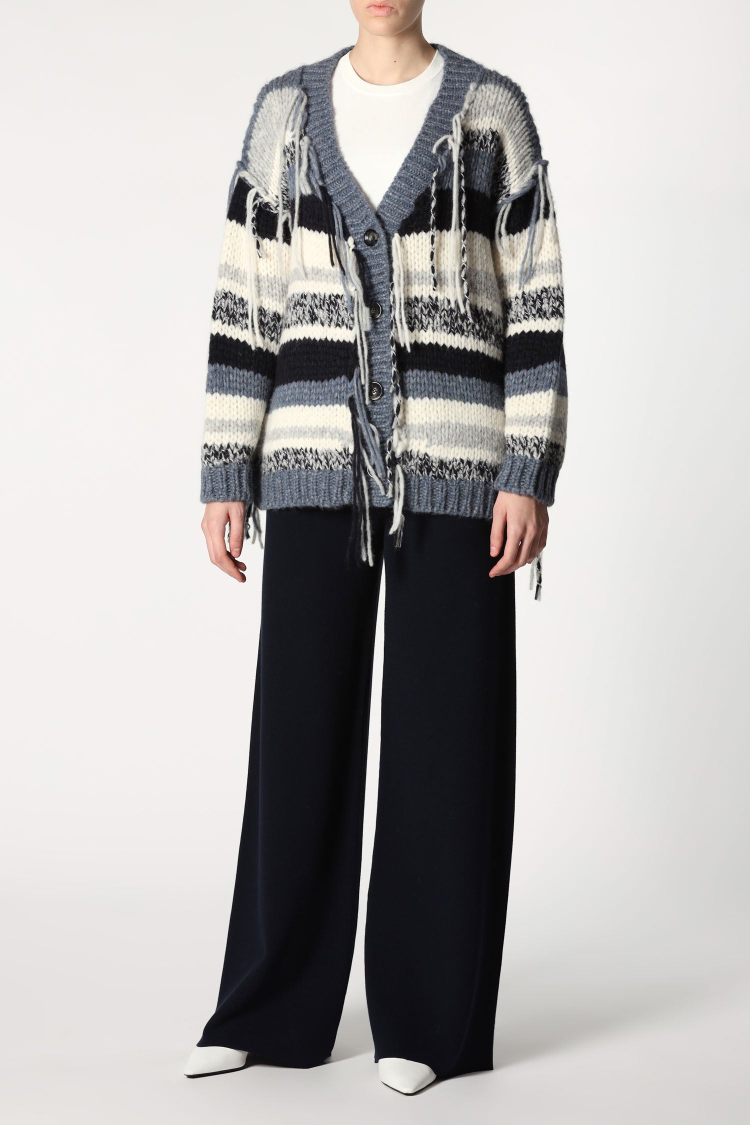 cardigan ml riga irregolare 