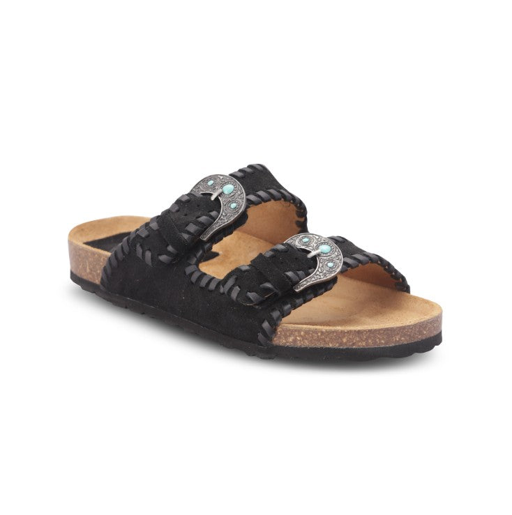 BUCKLE BEAT SUEDE NERO 
