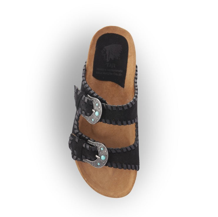 BUCKLE BEAT SUEDE NERO 