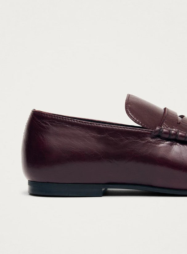Aven Rift Burgundy Leather Loafers<BR/>MOCASSINI IN PELLE BORDEAUX AVEN RIFT<BR/> 