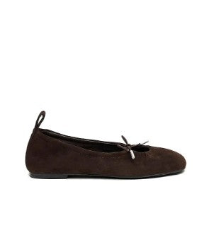 Rosalind Recycled Brown Leather Ballet Flats<BR/>BALLERINE IN PELLE MARRONE RICICLATA ROSALIND 