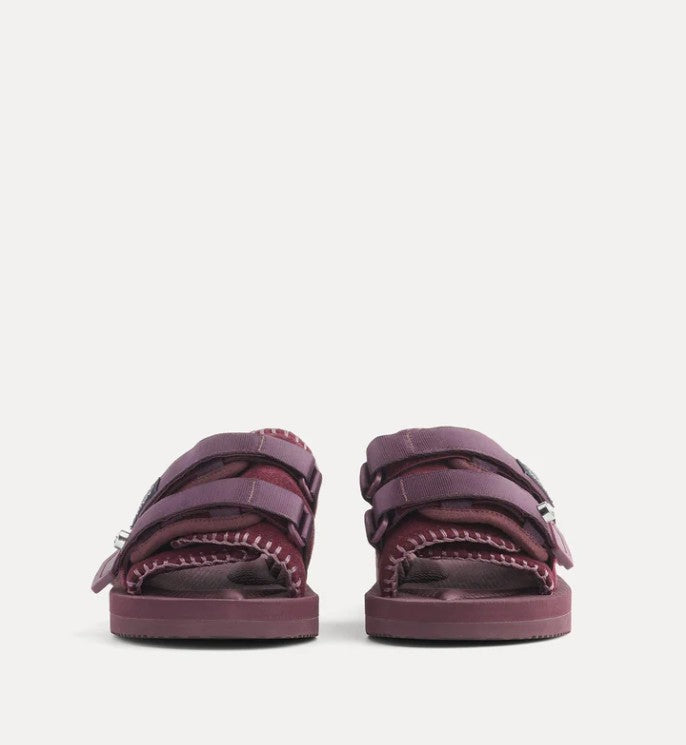 SUICOKE FOR FORTE FORTE CROSSED STRAP SANDALS<BR/>double--strap sandal suicoke for forte_forte grape 