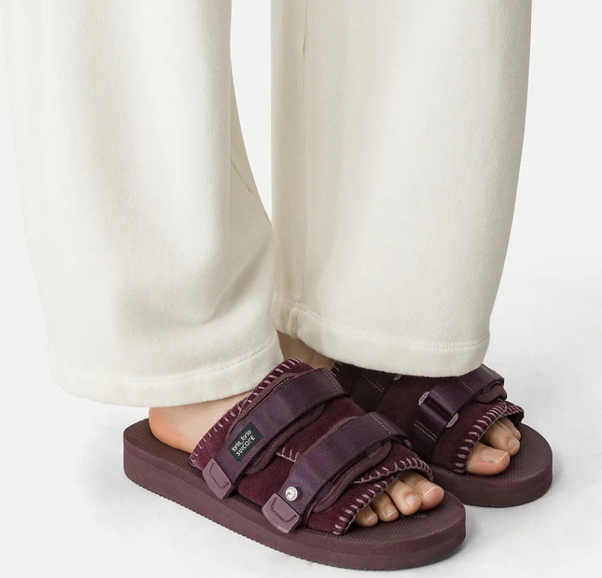 SUICOKE FOR FORTE FORTE CROSSED STRAP SANDALS<BR/>double--strap sandal suicoke for forte_forte grape 